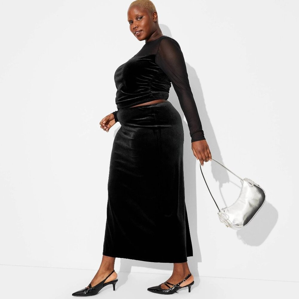 Wild Fable Women’s Velour Maxi Skirt - Size XXL, NWT